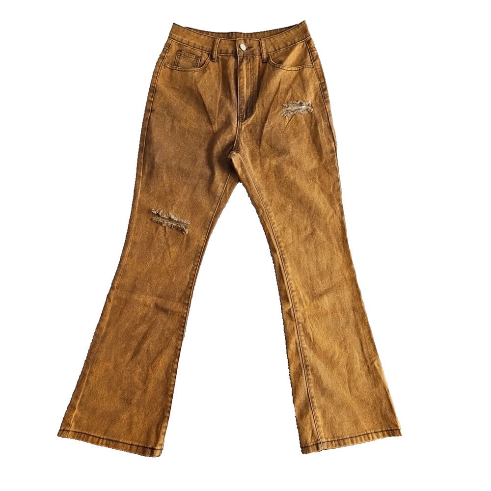 Shein Jeans Women's Size M (29x29)‎ Flare Leg Copper Acid Wash Stretch Y2K Boho